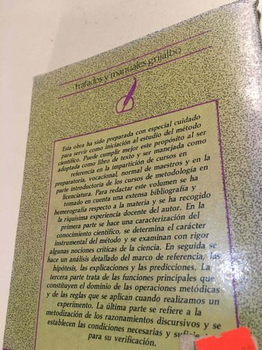 El Método De Las Ciencias- Eli De Gortari (Usado)