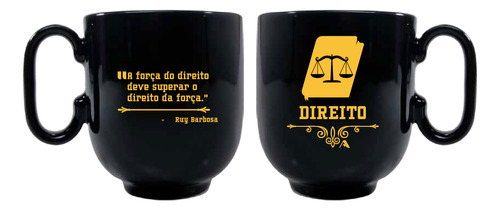Caneca 350ml Direito + Caixa Presente Formatura Advogado Del