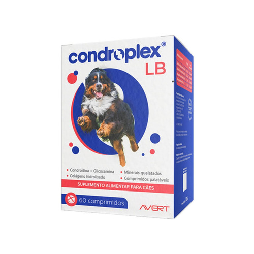 Condroplex Lb 120g 60 Comp Suplemento Cães Grandes Avert