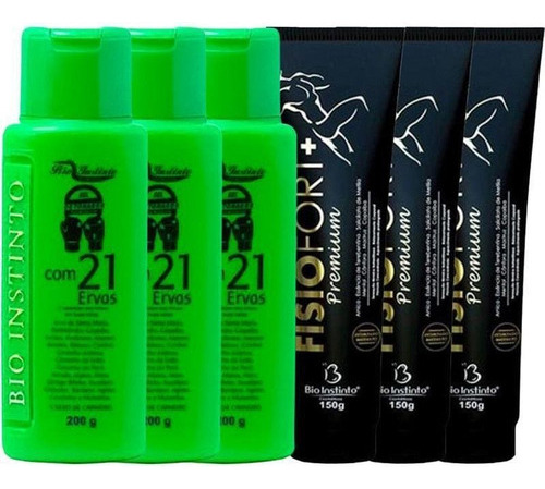  Kit 3 Pomada Massageadora Fisiofort Premium 3 Gel Detonador