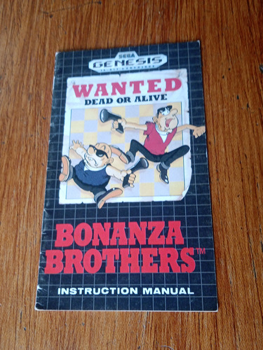 Manual Bonanza Brothers, Sega Genesis
