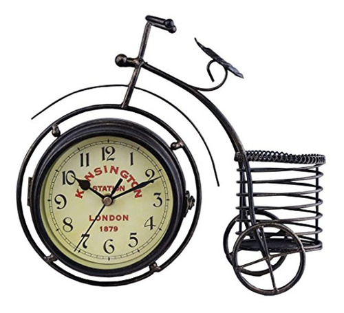 Reloj De Escritorio Y Estante Para Bicicleta, Diseño Retro