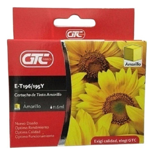 Cartucho Gtc Amarillo 195y E-t196 Compatible Xp201 Wf2532