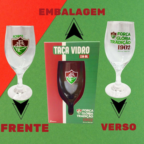 Kit Churrasco Avental Fluminense Churraco+taça Windsor Selo