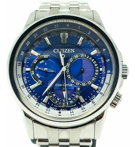 Citizen Eco Drive Calendrier Bu2021-51l Excelente Estado