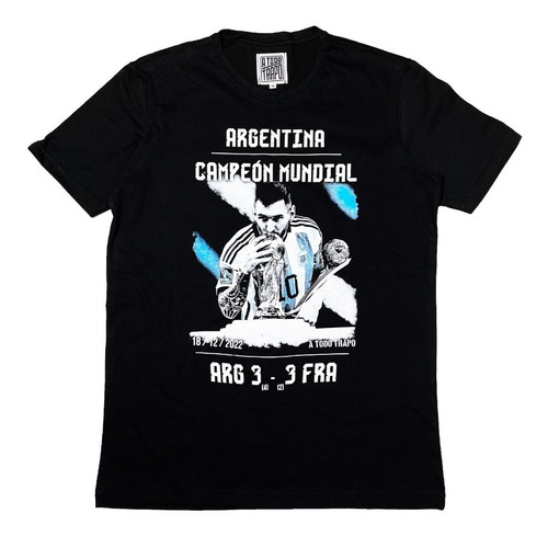 Remera Argentina Campeon Mundial Futbol Copa Messi Maradona