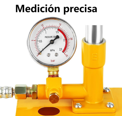 Bomba Manual Prueba De Presión Hidráulica 25 Bar = 362 Psi