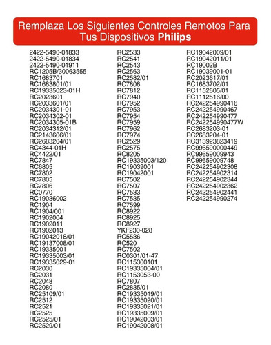 Control Remoto Generico Taika Smart Tv Phillip Tkb-phil2