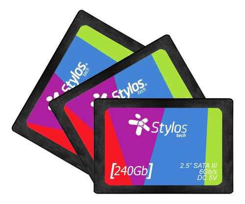 Kit 3 Disco Sólido Ssd Interno Stylos Stmssd2b 240gb 