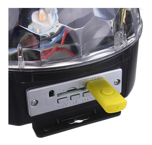 Bola Audioritmica 6 Colores Usb Sd Luces Led Dj + Pendrive