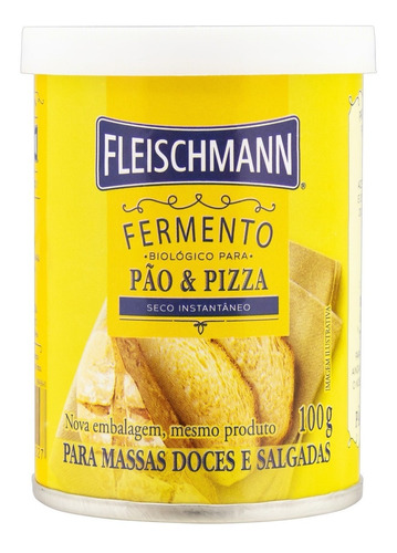 Fermento Biológico Seco Fleischmann Para Pão E Pizza 100g