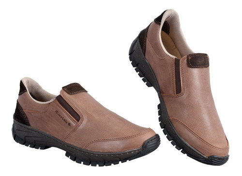Imagen 3 de 6 de Zapato Urbano Hombre Cuero Zurich 2043 Elásticos Laterales