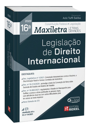 Legislação De Direito Internacional Maxiletra - Atualizado