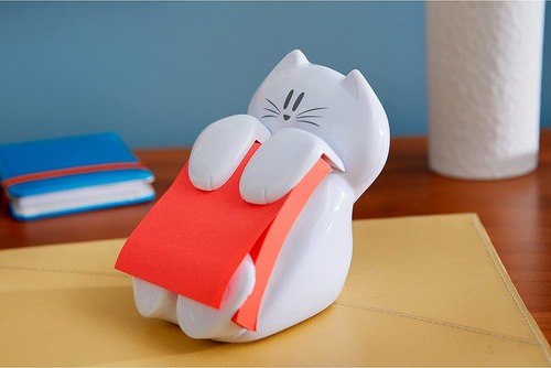 Dispensador Post-it, Para Notas Adhesivas, Diseño De Gato