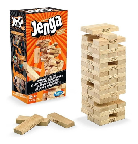 Juego De Mesa Hasbro Gaming Jenga Clásico De Madera +6 Años