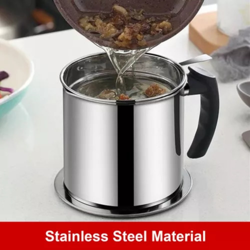 Olla Aceite Cocina Acero Inoxidable Separador Grasa Tapa