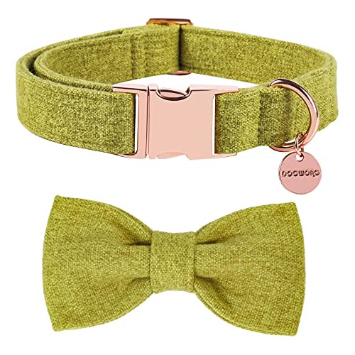 Dogwong Collar Para Perros De Algodón De Cáñamo Con Lazo 