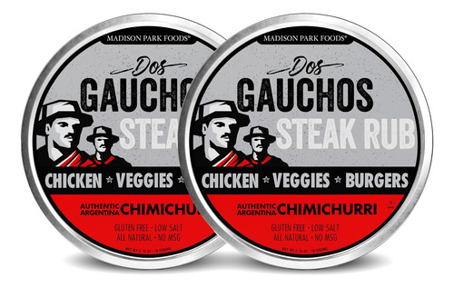 Dos Gauchos Steak Rub Argentine Chimichurri Seasoning - Easy