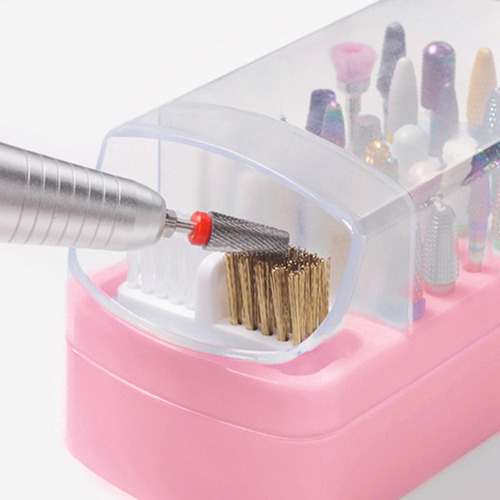 4 Durable Nail Drill Bit Holder Estuche De Molienda Ligero