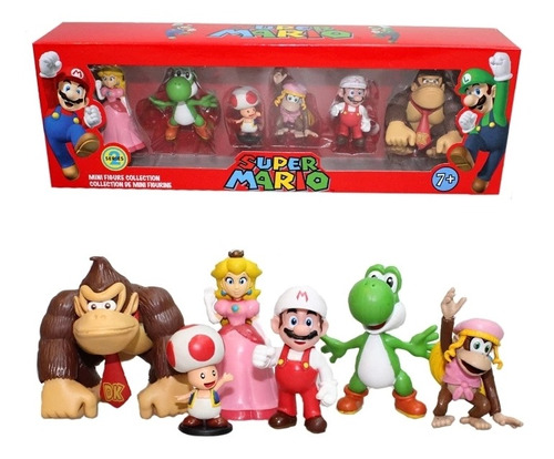 Super Mario Personajes Set Mini Figuras Acción Colección 