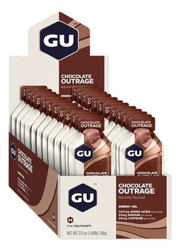 Gu Energy Gel Caja 24 Unidades Chocolate Geles Energeticos