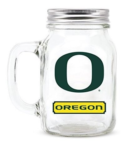 Vaso Mason Jar 20oz Ncaa Oregon Ducks