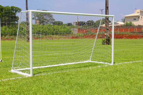 Par Rede Gol Futebol Society Suiço 5mts Fio 3mm (seda)