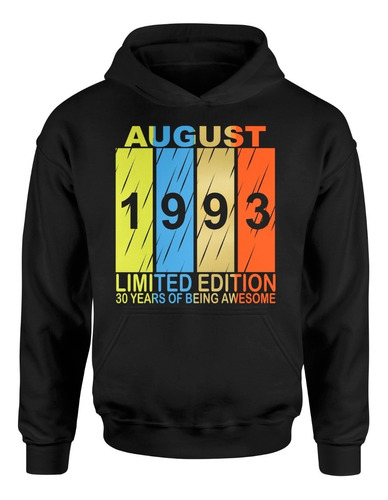 Sudadera Limited Edition August 30 Años Capucha Cangurera