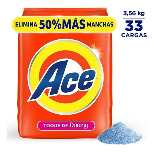 3 Pza Detergente En Polvo Ace Con Un Toque De Downy Limpieza