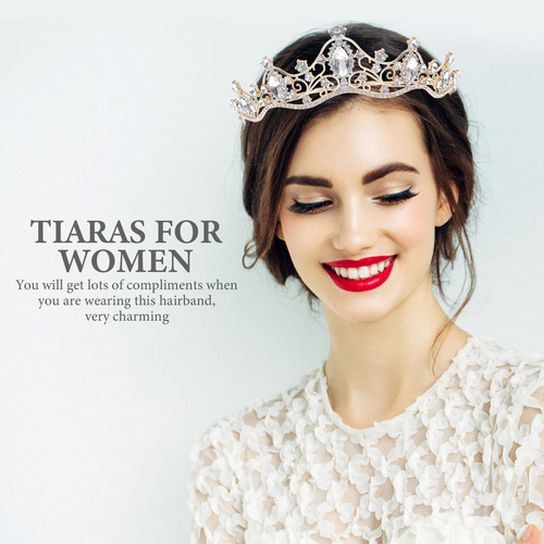 Diadema De Novia Con Forma De Corona Y Diamantes De Imitació