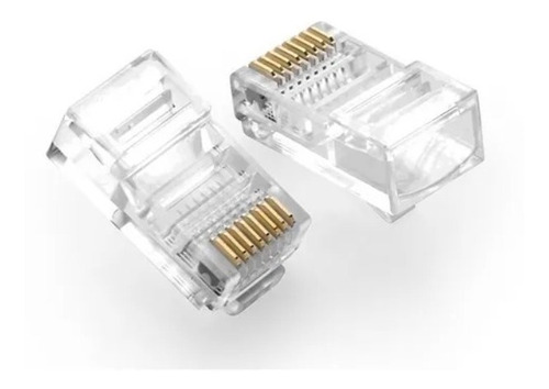 Conectores Rj45 Utp Cat 5e Red Cámaras Pc 100 Unidades