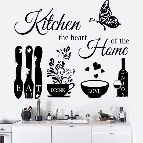 Pegatinas De Pared De Cocina Frases De Comedor Calcoman...