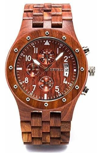 Reloj Hombre - W109d Subesferas Reloj De Madera Cuarzo Analó