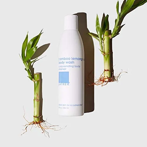 Lather Bamboo Lemongrass Body Wash 8 Oz - Limpiador Corporal