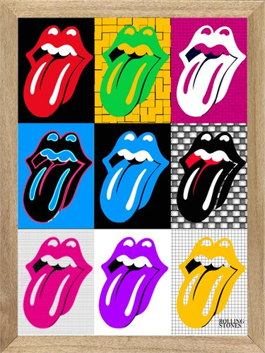  Rolling Stones Cuadros  Poster Enmarcado         L484