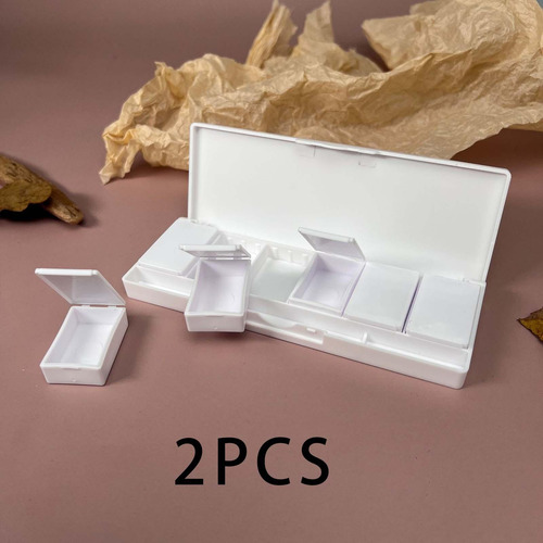 2 X Contenedores Vacíos Recargables Diy 6 Compartimentos