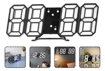 Comprar Reloj 3d Despertador Mesa Led Grande Usb Pila Base Pared