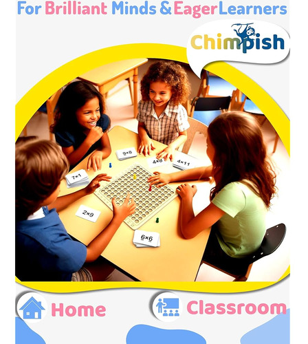 Juego De Mesa Montessori De Multiplicación Chimpés 12x12