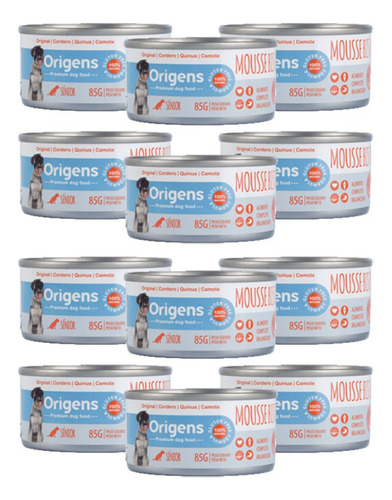 Origens Mousse Energético Cordero Quinua Camote 85gr X12