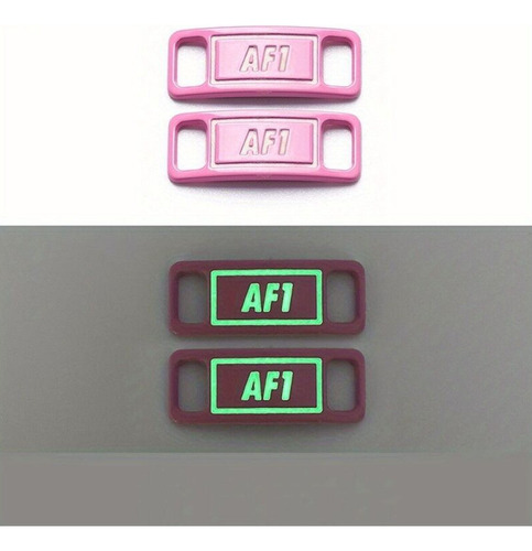 Hebilla Dije Zapatilla Air Force One Af1 Luminosos Rosa