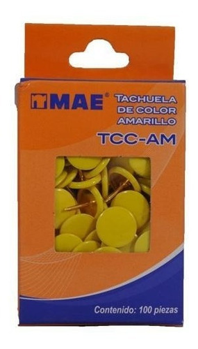 Tachuela Mae Amarilla C/100 Piezas    Tcc-am /v