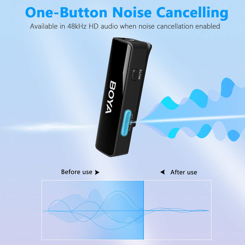 Micrófono Lavalier Inalámbrico Boya Boyalink Para iPhone Y A