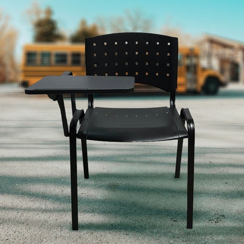 Imagen 6 de 8 de Silla Plastica Con Pupitre Mecanismo De Guardado Reforzadas