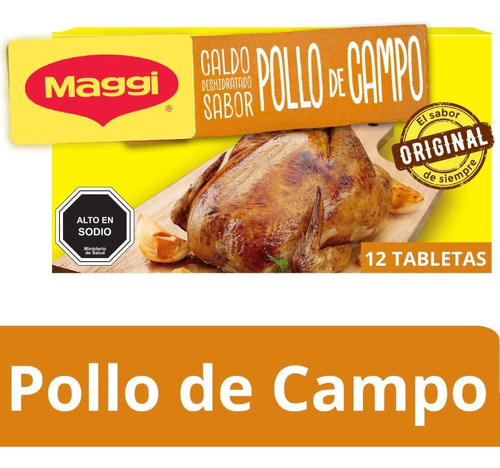 Pollo De Campo Caldo De Maggi 5 Cajas 60 Tabletas