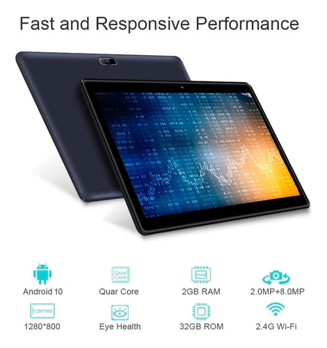 Imagen 6 de 7 de Tablet Pritom M10 10,1'' 3g 2gb 32gb 8mp+2mp Negro