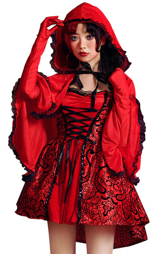 U2 Vestido Para Mujer Halloween Gothic Cosplay Custome Mini