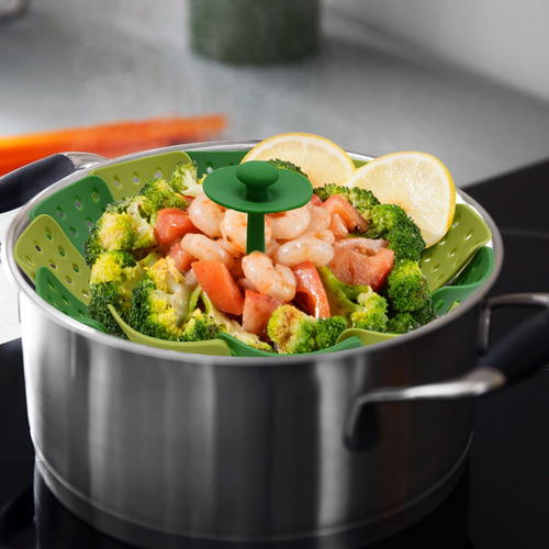 Vaporizador De Verduras Expandible Cesta De Vapor Plegable V