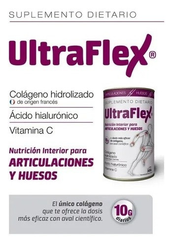 Imagen 3 de 7 de Ultraflex Colágeno Hidrolizado X 300 Grs. Combo X 2 Oferta!