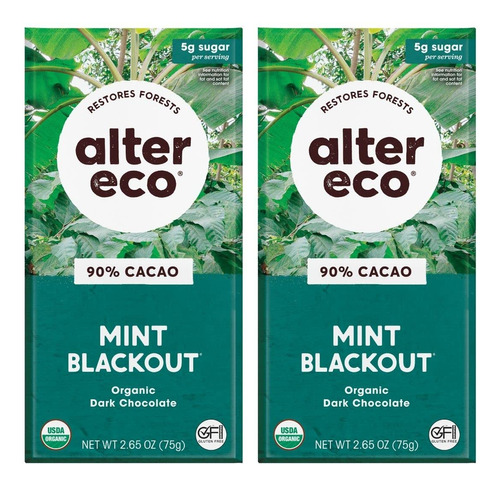 Alter Eco | Barras De Chocolate Negro | Cacao Oscuro Puro, C