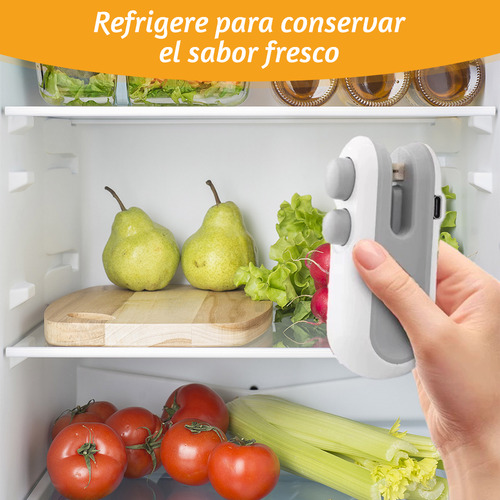Maquina Para Sellar Sellador De Bolsas Para Snacks/alimentos Recargable Bolsa de Almacenamiento Color Blanco